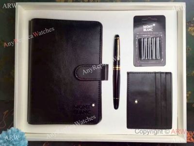 Copy Mont blanc Fountain Pen with Notebook Set - High Quality